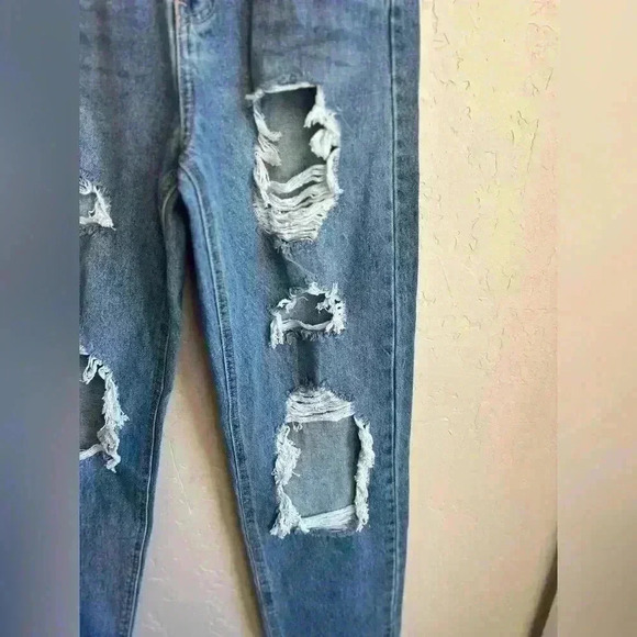 Kancan  High Rise 90's distressed Baggy Jeans size 26 Preppy festival streetwear - Picture 5 of 7